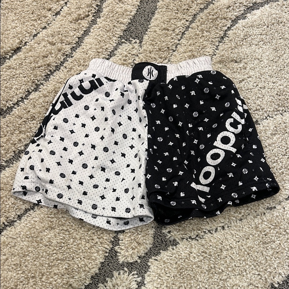 Black and White Patterned Shorts